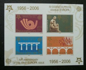 Serbia 50th Anniv Of The First Europa Issue 2005 2006 Nude (ms) MNH *imperf