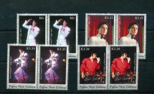 Papua New Guinea 2006 ELVIS Music Set Pairs MNH (8 Stamps) Pap50