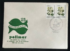 CM) 1983. ARGENTINA. FLOWERS. FDC. 25TH ANNIVERSARY OF PEFIMAR. XF