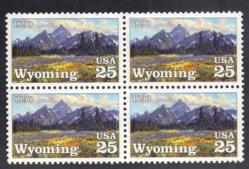 USA SCOTT#2444 MNH BLOCK of 4 ,  25c, 1990