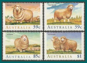 Australia 1989 Sheep, MNH  1136-1139,SG1195-SG1198