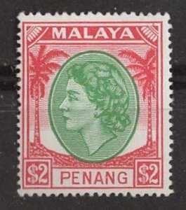 Malaya-Penang # 43 QE II  $2  1954   (1) Mint NH