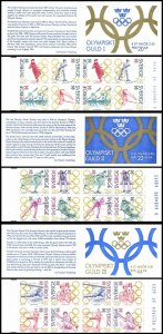 H417+H423+H427 Sweden Olympic Champions skiing speed skating x3 MNH booklets