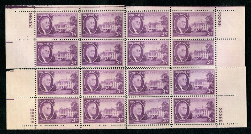 US Scott 932 FDR VF Matched Set of Pl. no. Block 23286 MNH