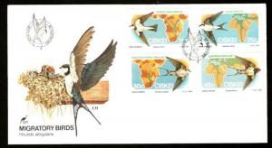 Ciskei 1984 Migratory Birds Maps Nests Fauna Wildlife Animals Sc 73-6 FDC # 1...