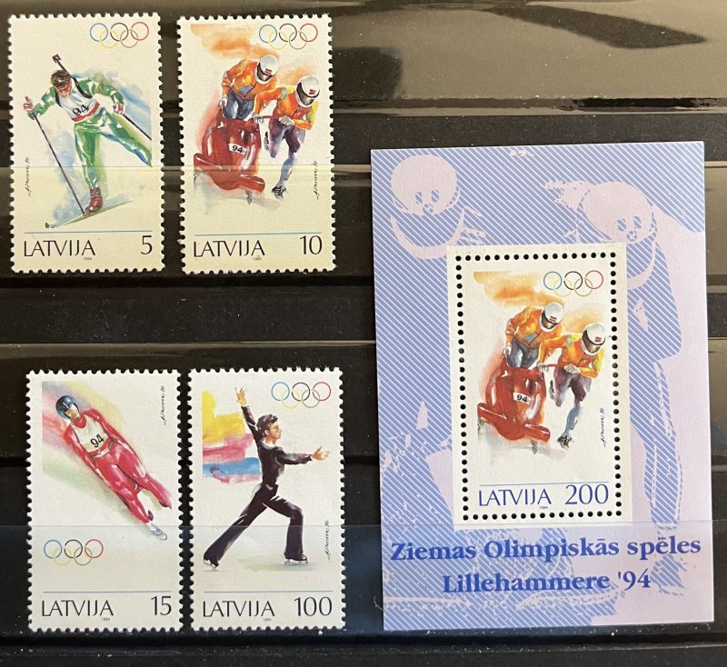 Latvia #356-360 MNH Set- SCV=$16.00