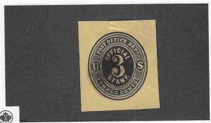 US SCOTT# UO9 CUT SQUARE