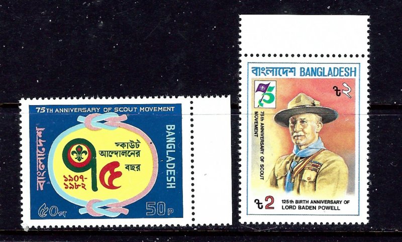 Bangladesh 209-10 MNH 1982 Boy Scouts