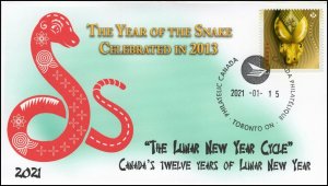 CA21-005, 2021, Lunar New Year, 12 years  of Lunar New Year Cycle, Snake