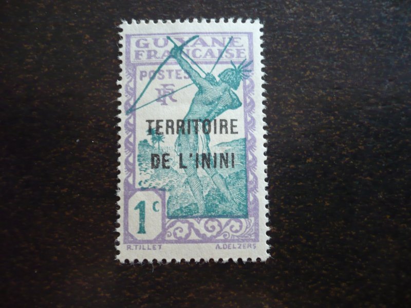 Stamps - Inini Territory - Scott# 1 - Mint Hinged Single Stamp