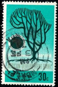 Euphorbia Tree, African Development Bank, Tanganyika stamp SC#205 Used