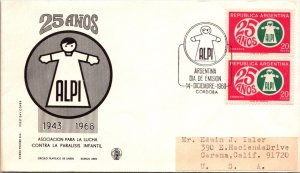 Argentina 1968 FDC - 25 Years ALPI - Cordoba - J62