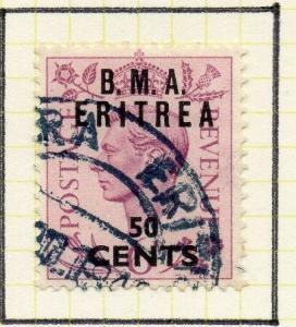 Eritrea 1948-50 Early Issue Fine Used 50c. Surcharged BMA Optd 308046