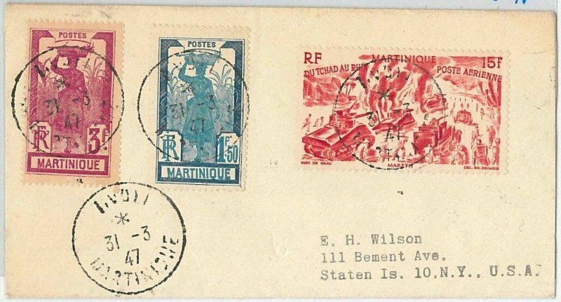 45072 - MARTINIQUE - POSTAL HISTORY: COVER to USA 1947 -