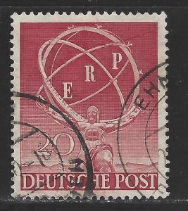 Germany Berlin Scott # 9N68, used, error box pleat - squeeze