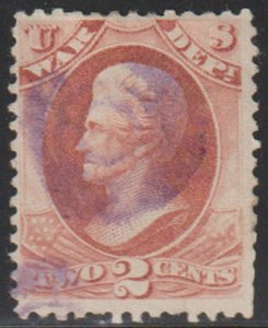 MALACK O115 F-VF, purple cancel, Great! c1230