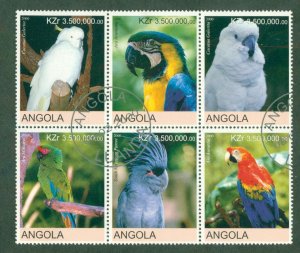 A7-0012 ANGOLA UNLISTED  BLOCK-6  BIRDS BIN $3.00