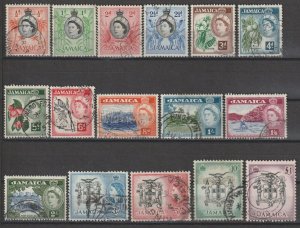 JAMAICA 1956/58 SG 159/174 USED