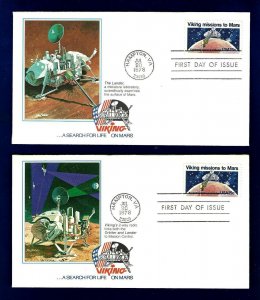 X20 #1759 F.D.C.s  Fleetwood 1978 Viking Missions on Mars