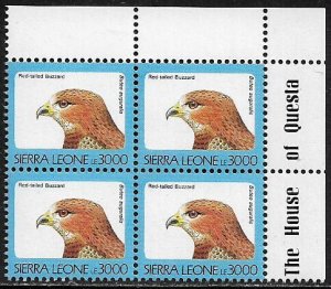 Sierra Leone #1546B MNH House of Questa Block - Red-Tailed Buzzard - Bird