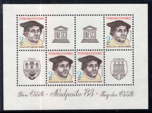 Czechoslovakia 2446a Martin Luther Souvenir Sheet MNH VF