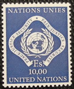 UN Geneva #14 MNH Single Peace/Justice/Security SCV$5.75 L10