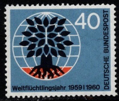 1960 Germany Scott #- 807-808 10 Pfennig, 40 Pfennig  World Refugee Year MNH