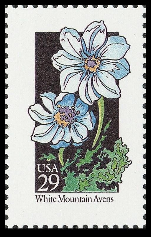 US 2661 Wildflowers White Mountain Avens 29c single (1 stamp) MNH 1992