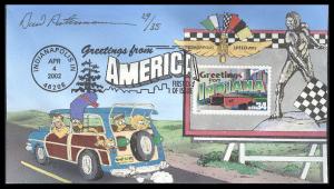 #3574 Greetings From Indiana Peterman FDC