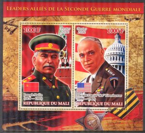 Mali 2012 War II Leaders J. Stalin D.D. Eisenhower Sheet MNH