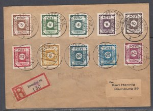 East Saxony Michel 42G-50G + 43Gb FDC - 1946 Issues