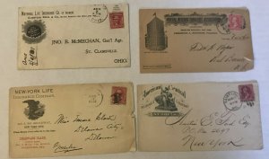 4 1891-1908 insurance advertising covers [y4373]