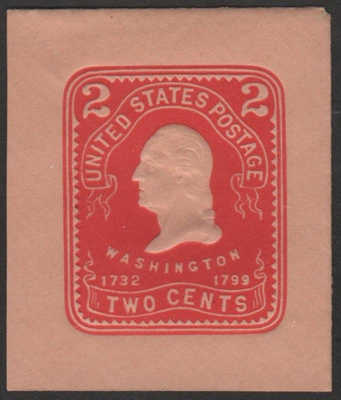 SC#U387 2¢ Washington Cut Square: Full Corner (1903) Unused