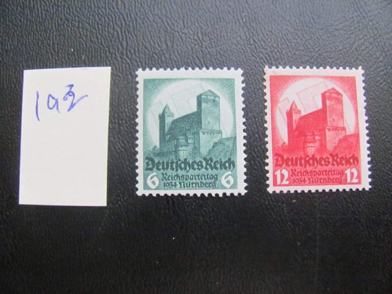 Germany 1934 MNH SC 442-443 SET  VF/XF 85 EUROS (193)