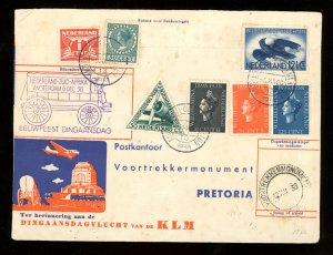1938 Netherlands/South Africa Double Sided From - To  Cover