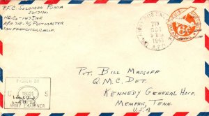 United States A.P.O.'s 6c Monoplane Air Envelope 1943 U.S. Army Postal Servic...