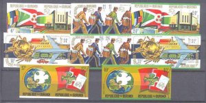 Burundi 460-63/C199-202 MNH imperf. UPU