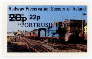 (I.B) Ireland Cinderella : Railway Preservation Society 22p on 20p OP (Portrush)