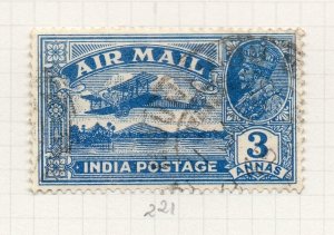 India 1929 GV Air Mail Issue Fine Used 3a. NW-204102