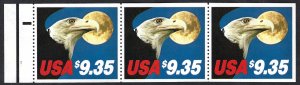 United States 1909a $9.35 Eagle and Moon (1983). Booklet pane of 3. MNH