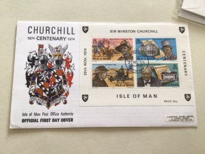 Sir Winston Churchill  Isle of Man 1974 Cover  A14224
