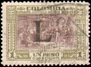 Colombia #C182, Single Incomplete Set, 1950, Used