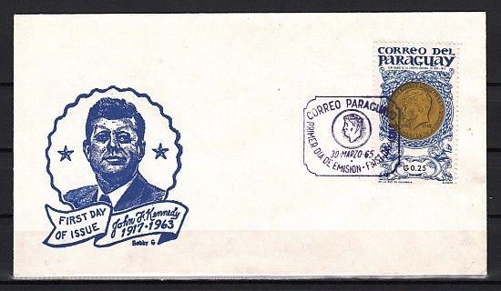 Paraguay, Scott cat. 859. President J. Kennedy value on a First day cover.