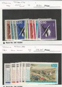 Venezuela, Postage Stamp, #C756-C770, C779-C784 Mint LH, 1961, JFZ