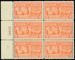 US Scott #E13 PB/6 16836 SPECIAL DELIVERY, Mint-VF+-LH, Nice PB, SCV $450.00!