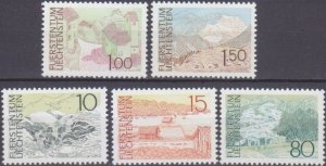 Liechtenstein 1972 MNH Stamps Scott 514/525 Definitives Landscapes Mountains