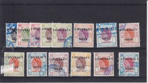 Hong Kong: 1972 contract note, 322G/347G - 14 Different Stamps, Used (F32907)