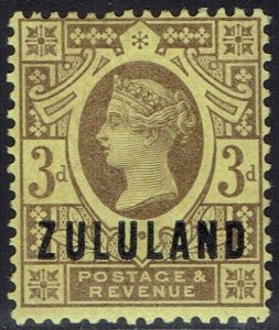 ZULULAND 1888 QV GB 3D OVERPRINTED