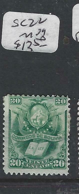 BOLIVIA  (P0706B)  20C  SC 22  VERY FRESH FULL MOG ALAS SOME PAPER ON BACK