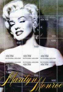 Abkhazia 1999 Marilyn Monroe Shlt (9) Perf.MNH VF